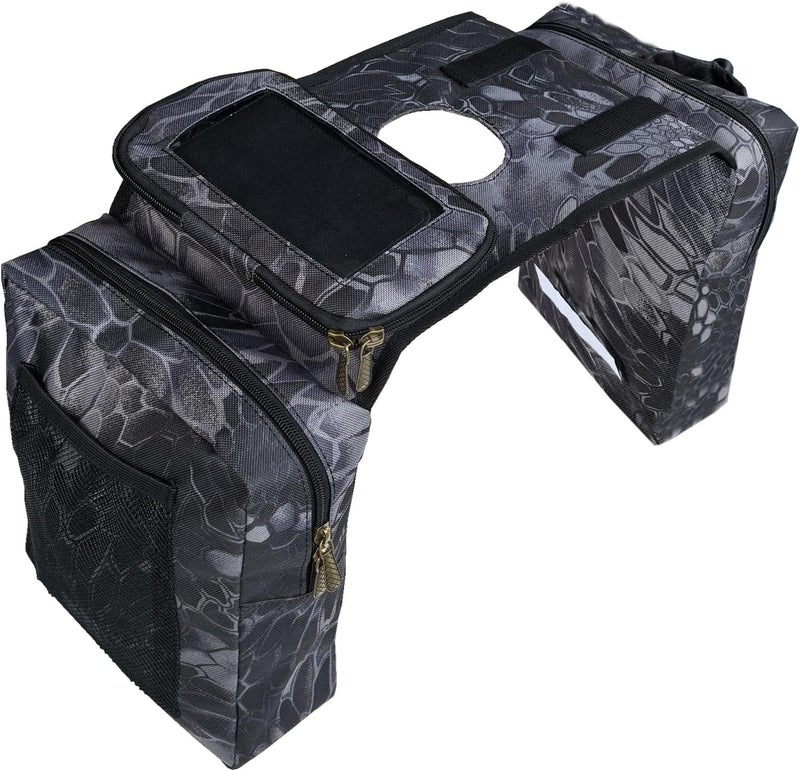 Vanlison ATV Tank Bag Saddle Bag Waterproof Motorcycle Bag Compatible with Snowmobile Sportsman Scrambler FourTrax Grizzly UTV Hanging Storage Bag Phython - Image 1